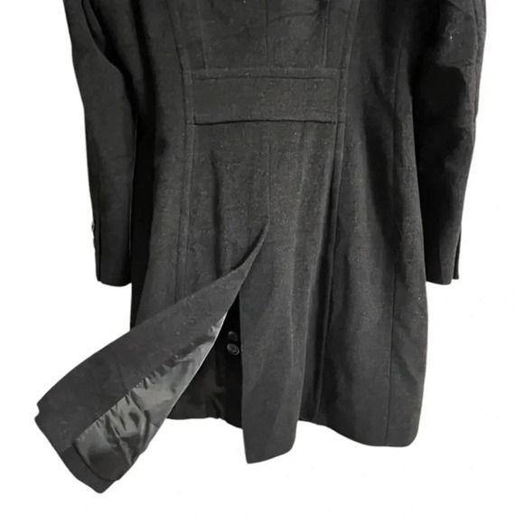 Anne Klein Wool Cashmere Blend Black Button-Up Coat, Women’s Size 12 - Picture 6 of 10